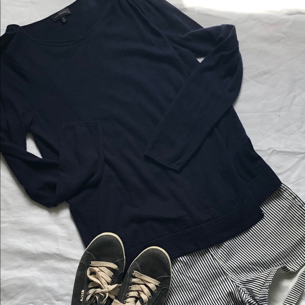 The limited • navy blue pullover crewneck sweater